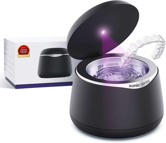 Sonic Spa Pro Ultrasonic Dental Pod Pro cleaner for retainers and aligners with advanced dual-action technology and UVC light