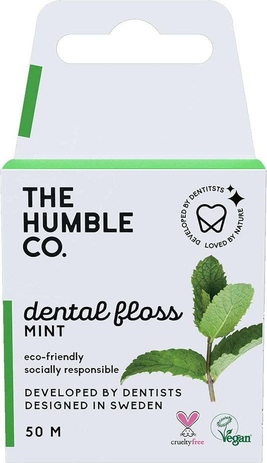 Humble Natural Dental Floss mint flavor eco-friendly recyclable 50 meters dental care floss packaging