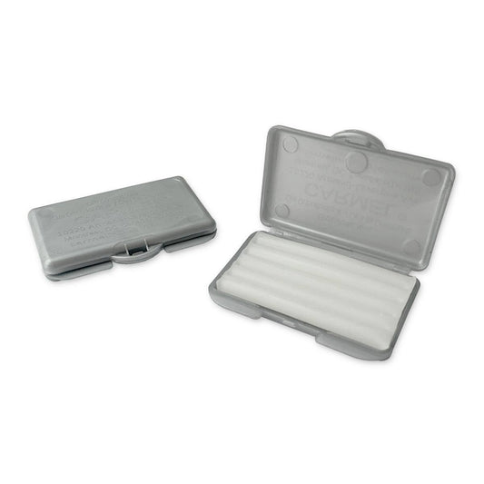 Patient Relief Orthodontic Wax in gray case for protecting mouth from braces irritation and pain relief