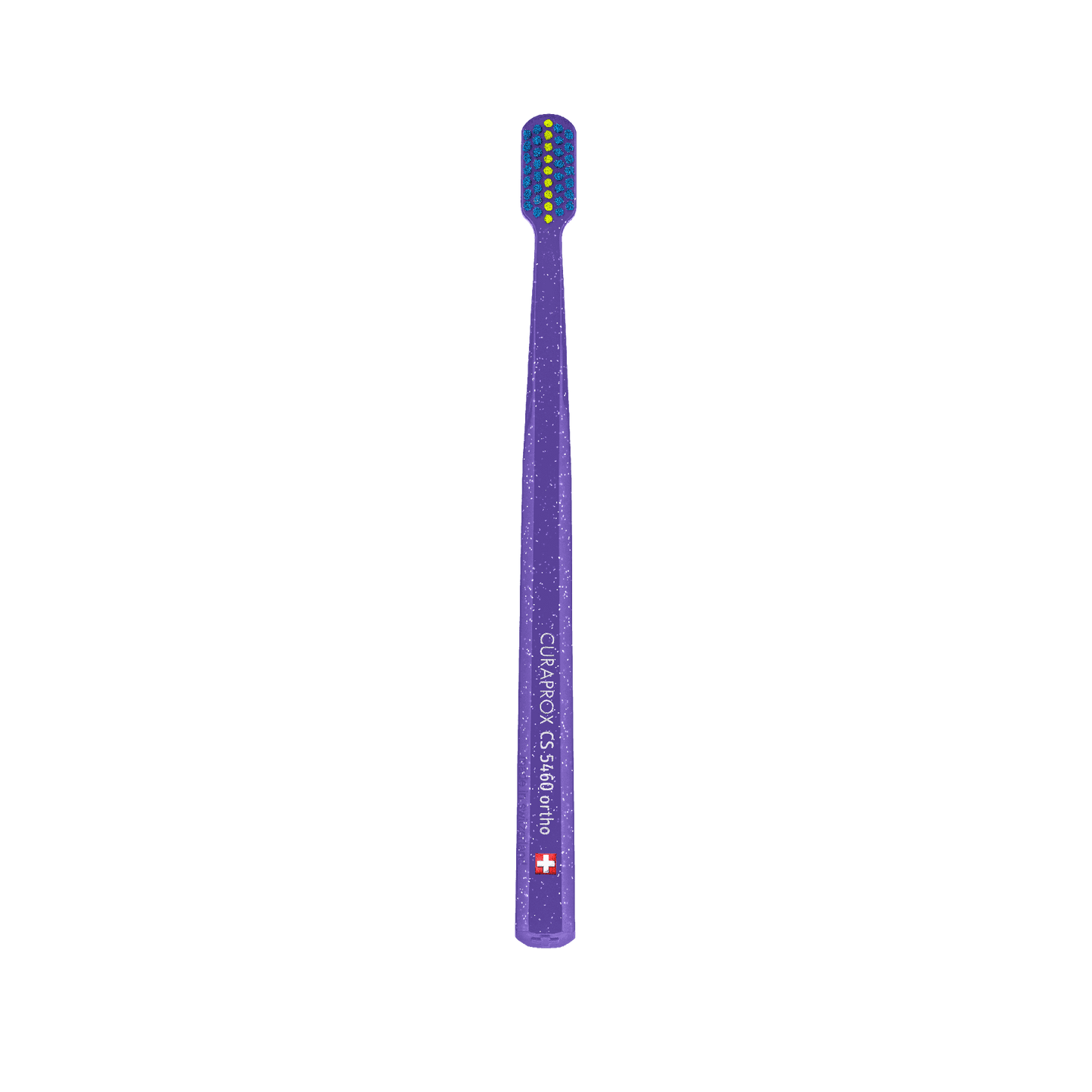 Curaprox CS 5460 orthodontic toothbrush with ultra-soft blue bristles and compact head designed for braces care