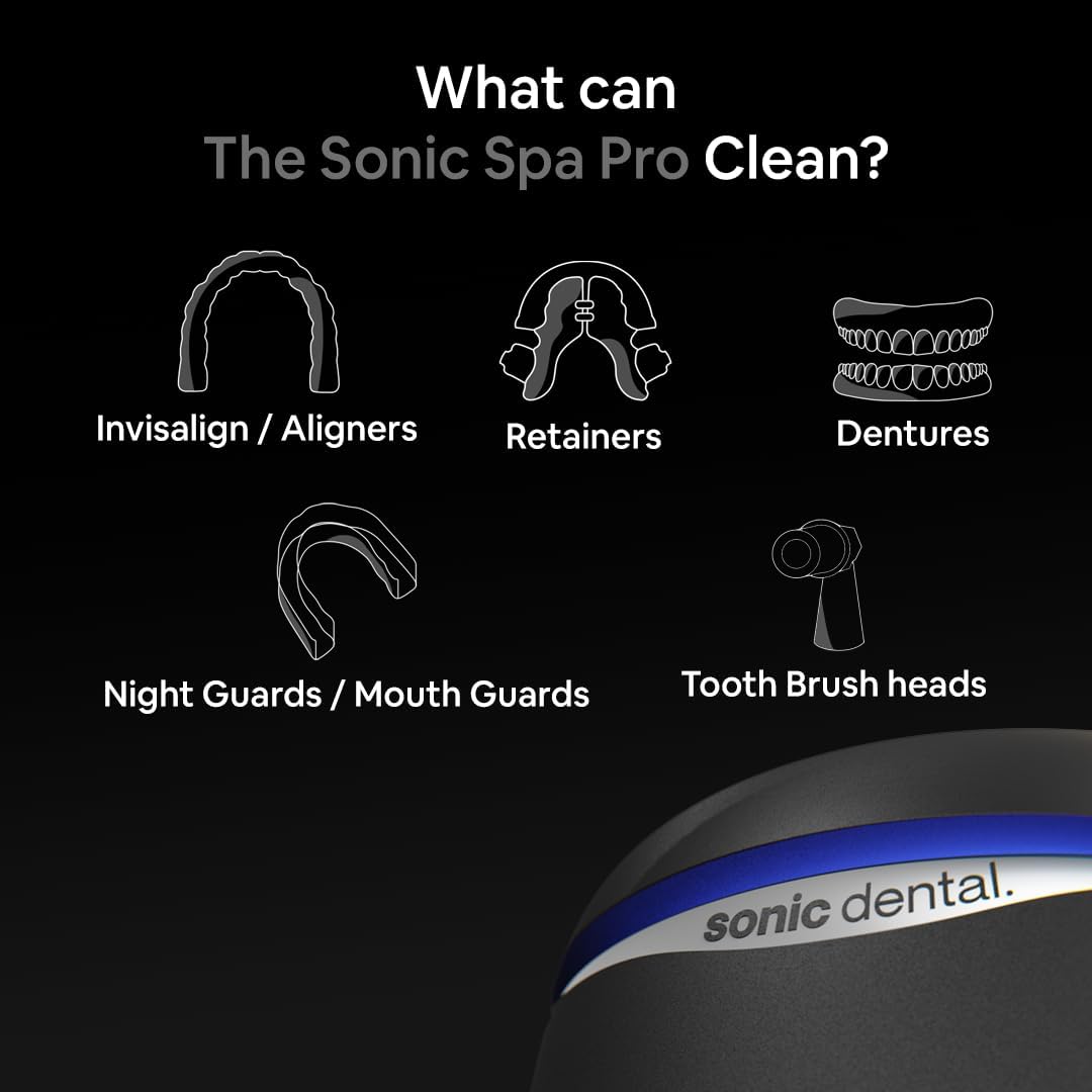 Sonic Spa Pro Ultrasonic Dental Pod Pro cleaner for retainers and aligners