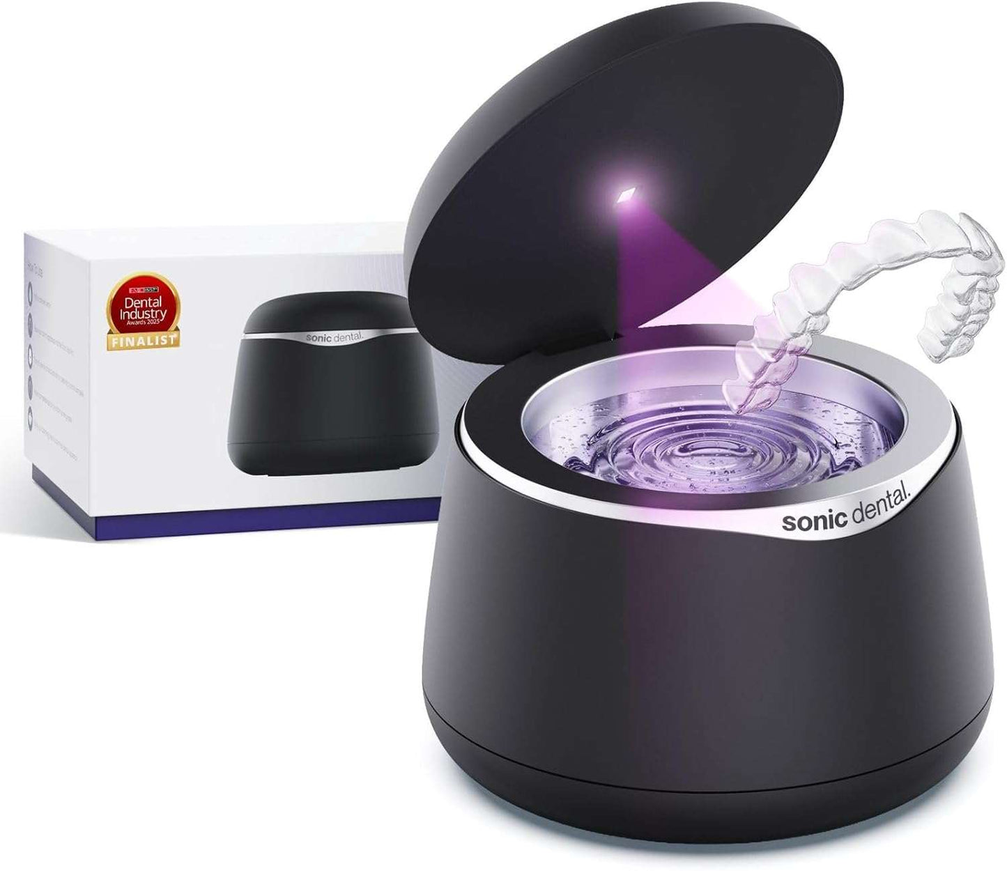 Sonic Spa Pro Ultrasonic Dental Pod Pro cleaner for retainers and aligners with advanced dual-action technology and UVC light