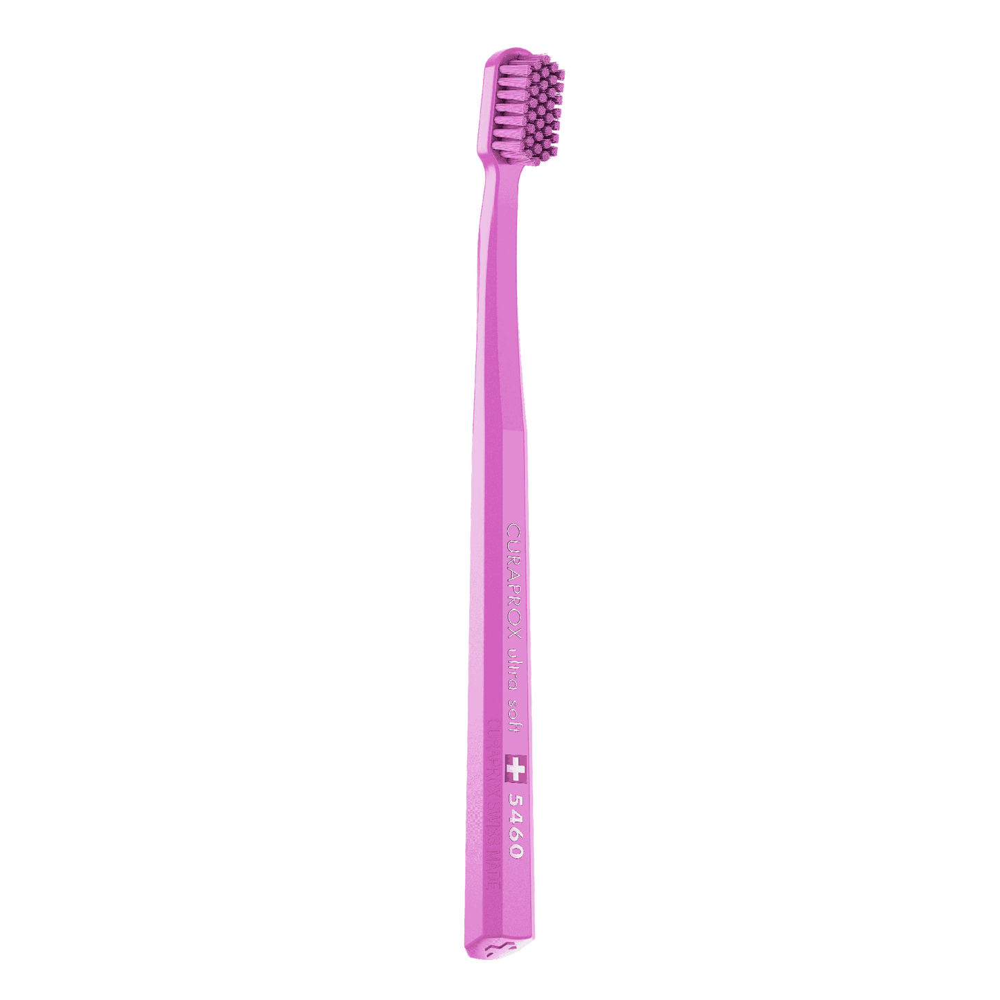 Curaprox CS 5460 ultra soft toothbrush with dense purple bristles and ergonomic handle for gentle and effective cleaning.