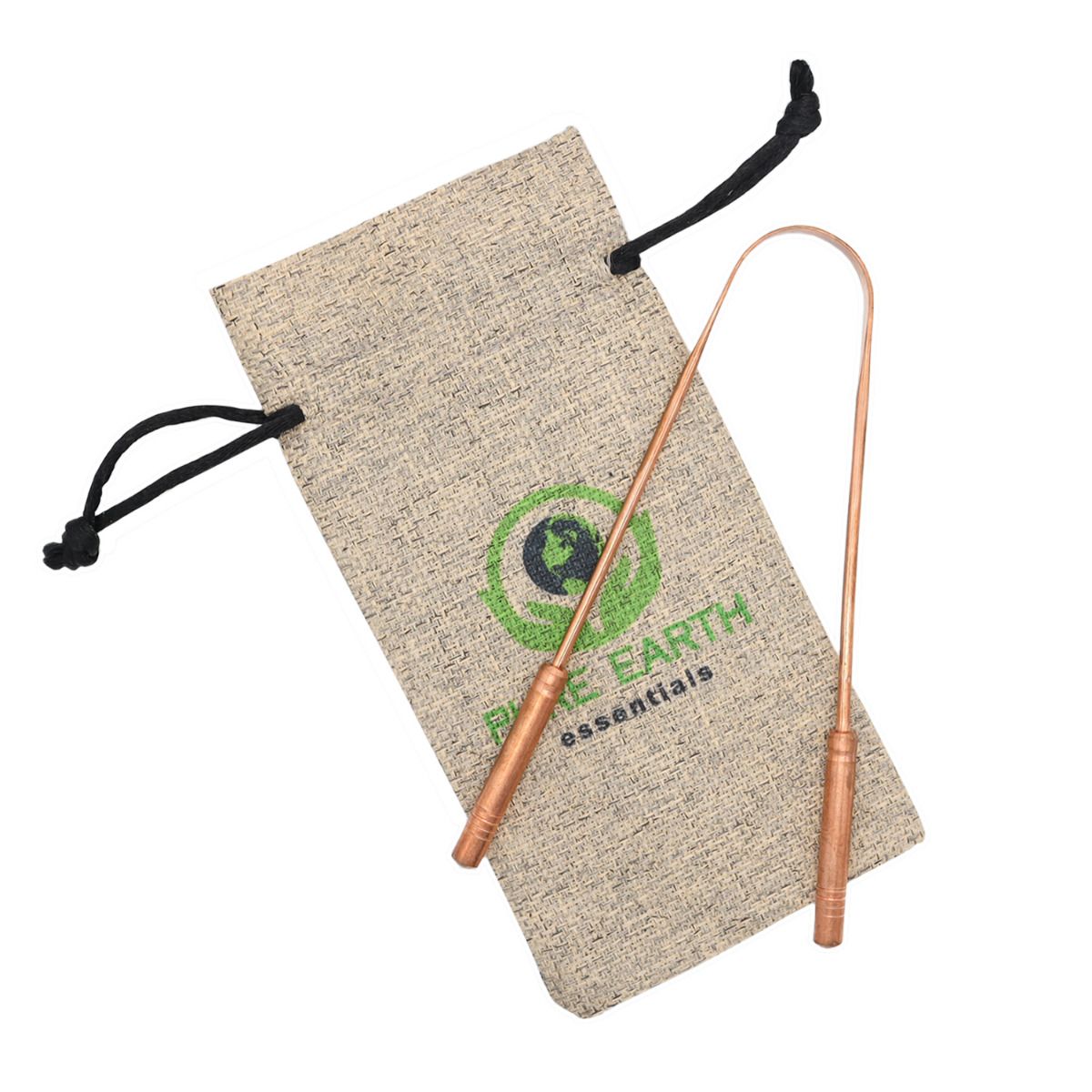 Ayurvedic Copper Tongue Cleaner with Carry Bag